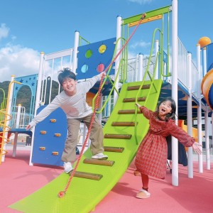 いつも一緒の仲良し兄妹。公園で元気もりもり!
たっくさんあそびました!母も汗だくです。。