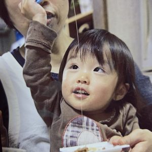 孫が生まれて初めての納豆を体験したときのようすです。