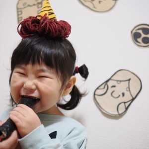 節分の海苔巻き美味しい。中身は納豆